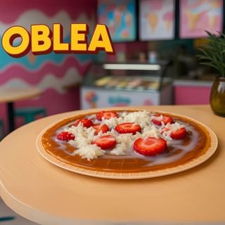Oblea con dulce de leche