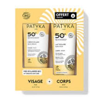 Patyka Coffret Creme Solaire Visage Spf50+ 40ml + Lait Solaire Corps 100ml