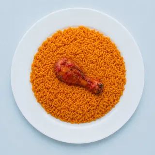 XL VM- smokey Jollof rice & Pepper Chicken