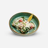 Горбуша со шпинатом и сыром 