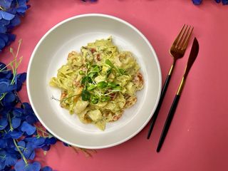 Паста з тигровими креветками