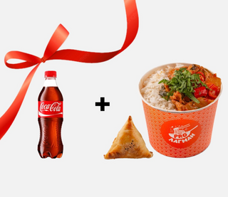 Ганфан с курицей , самса + кола 0,5