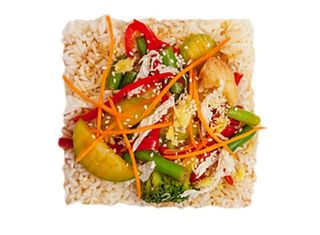 Orez gătit la aburi cu legume 