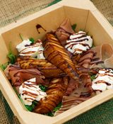 Fruct la grătar și burrata