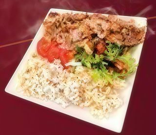 Piatto riso kebab