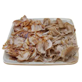 Plato con pan solo carne de pollo