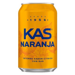KAS Naranja Zero Refresco con gas sabor Naranja sin Azúcar Lata 330ml