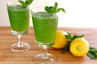 Lemon with mint juice