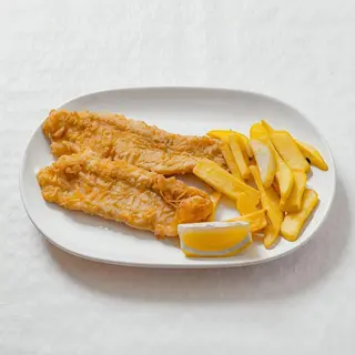 Lenguado a la romana patatas