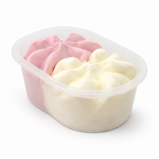 Tarrina helado fresa y nata