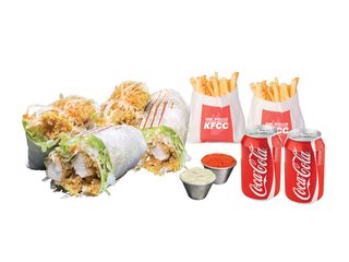 Menú 2 Wraps De 2 Tiras De Pollo Crujiente
