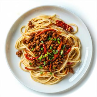 Spaghetti di soia carne