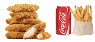 Menú Tiras De Pollo (4 Uds.)