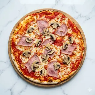 Prosciutto cotto e funghi