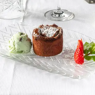 Souffle de chocolate caliente
