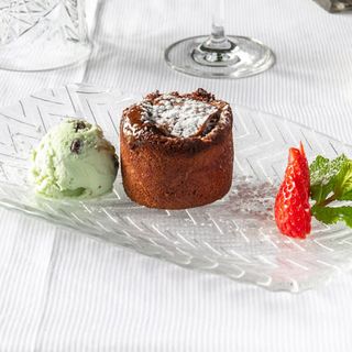 Souffle de chocolate caliente