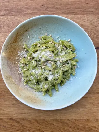 Pasta pollo pesto