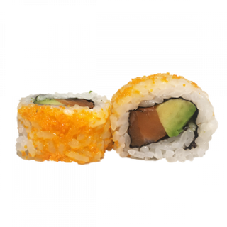 118. Uramaki California Salmón Tobiko