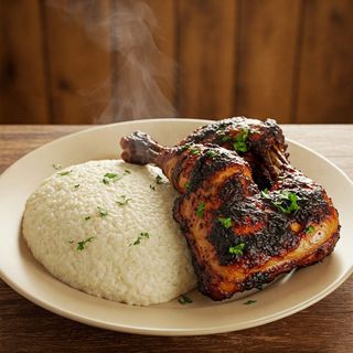 Char-Grilled Chicken & Ugali