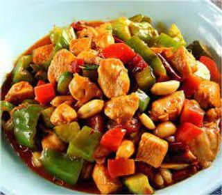 青椒 辣子 鸡丁 Chicken With Greenpeper In Hot Garlic Sauce