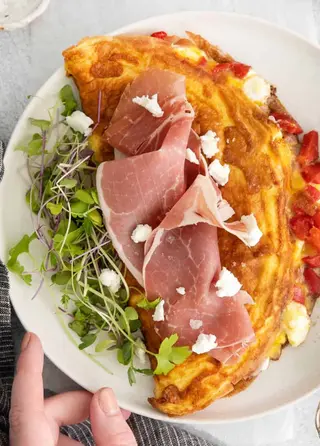 Omelette with prosciutto 350 gr