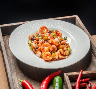 80. Gamberi alla kung pao