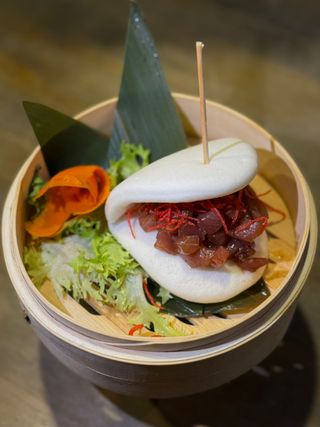Bao Tonno e crunch di patate e soia