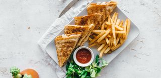 Cheesy and bacon toast