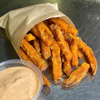 Palitos de boniato fritos