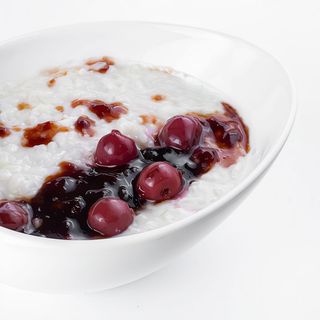 Riz au lait and cerise