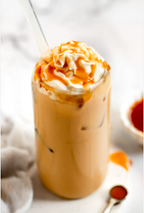 Iced caramel latte