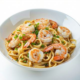 Tallarines Vegetarianos Rudy Con Gambas