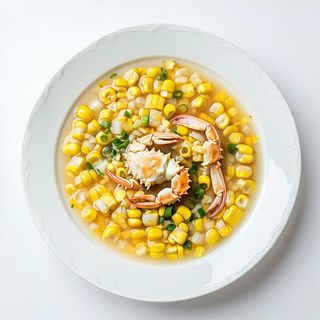 Zuppa di mais con granchio