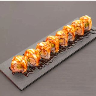Salmon dragon roll
