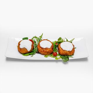 crocchette de jamon con fonduta di formaggi