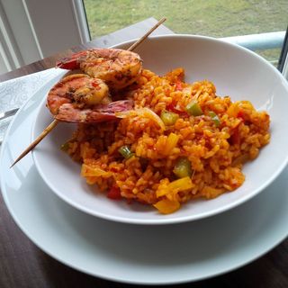 Shrimp Pepper Rice With Fish/Prawn