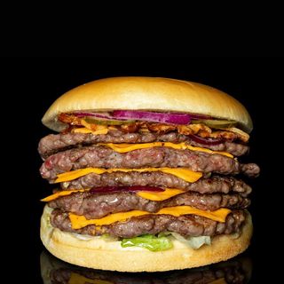 Triple-Double Bacon Smash burger