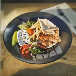 1/2 poulet grille au charbon de bois