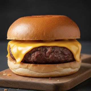 Hamburguesa de carne de vacuno 100% con queso