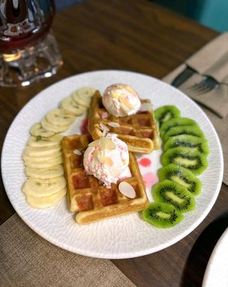 Венские вафли с мороженым 