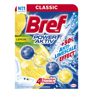 Засіб для туалету Bref «Сила Актив» «Лимонна свіжість» (50г)