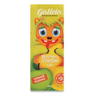 Сік Galicia яблучно-грушевий неосвітлений (0,2л)