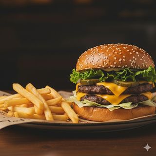 Menù doppio cheeseburger