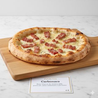 Pizzetas Carbonara (20 Cm.)