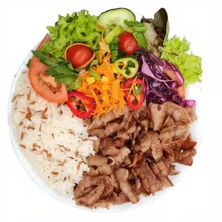 MENU Plato Kebab Con Arroz