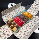 Pastas de té de frambuesa, limón y chocolate