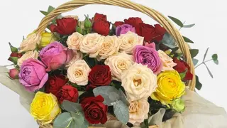 სპრეი ვარდების კალათი