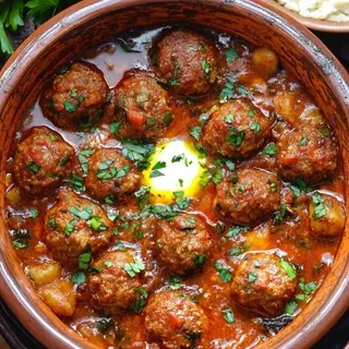 Tajín de kefta + pan marroquí 