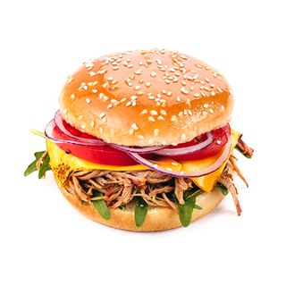 Бургер з рваною свининою 