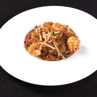 165 SPAGHETTI DI SOIA GAMBERI E VERDURE